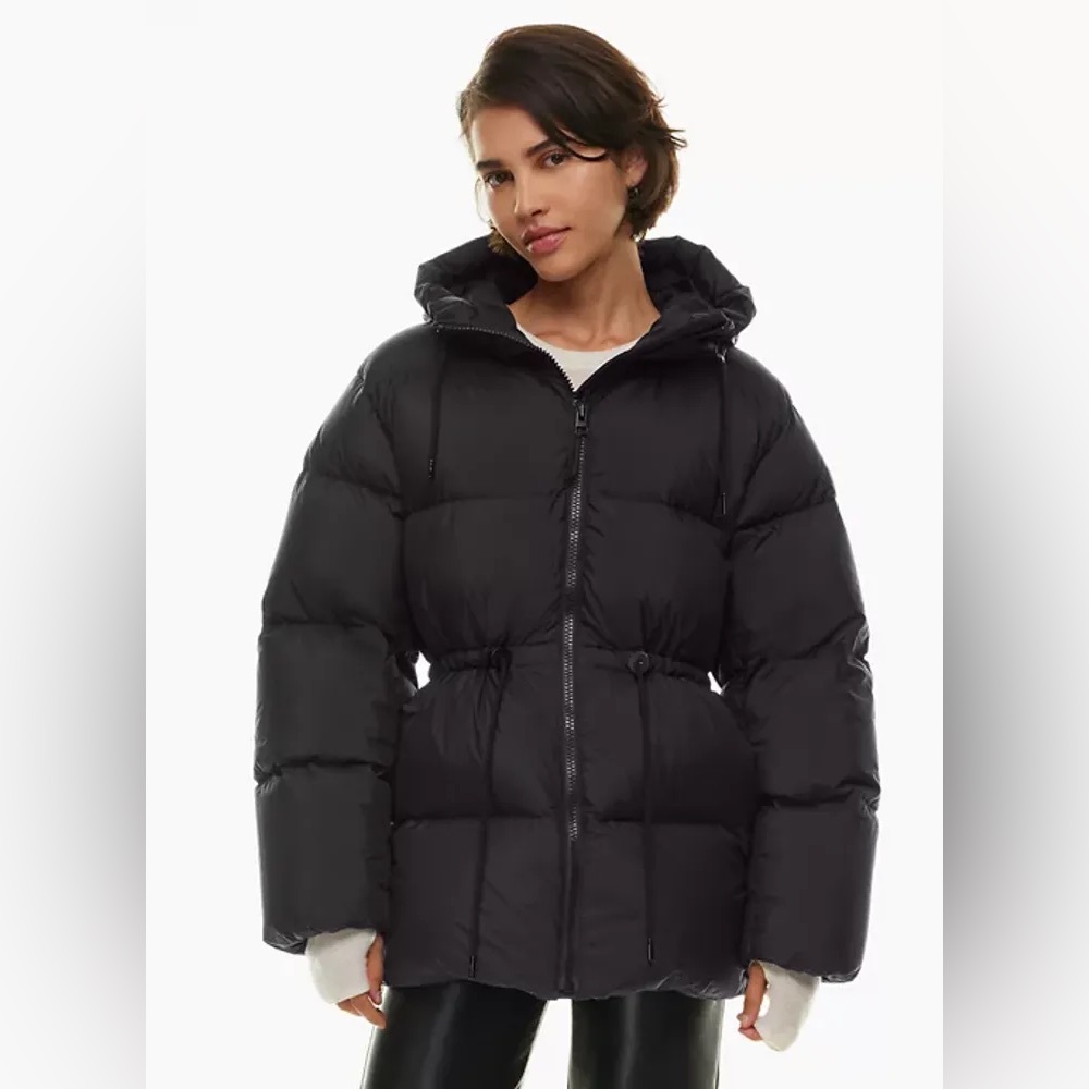 Wilfred Black Puffer Jacket with Hood